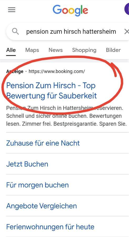 Hotel-Pension Zum Hirsch Hattersheim am Main Esterno foto